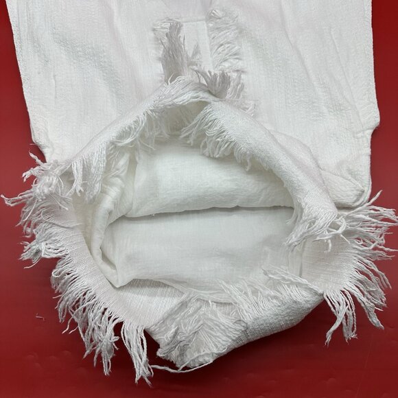 Mirth El Tule Caftan Women's Size Small Handmade Cotton Lined Fringe Mini Dress - Picture 8 of 12